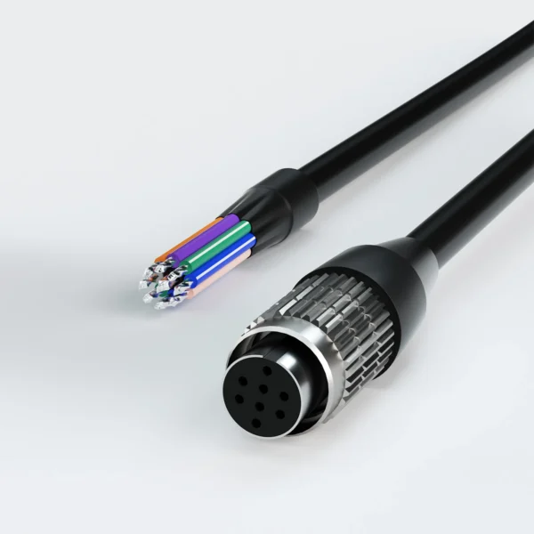 8-Pin Hirose Female to Open Trigger I/O High Flex Cable for Industrial Cameras | VisionLabHub