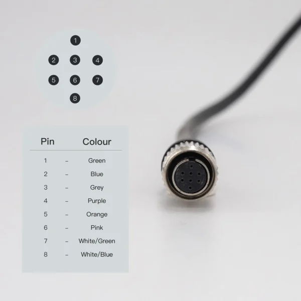 8-Pin Hirose Female to Open Trigger I/O High Flex Cable for Industrial Cameras | VisionLabHub - Image 3